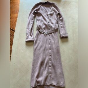 Guess knit blush button down dress with buckle